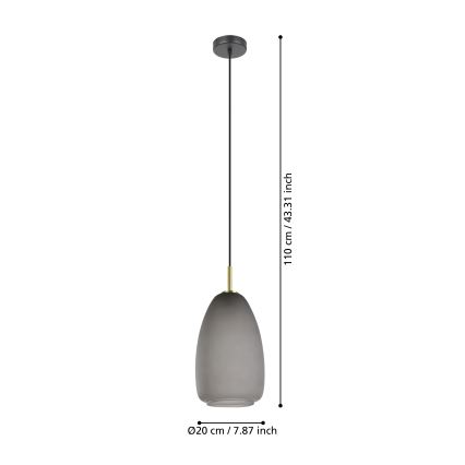 Eglo - Suspension filaire 1xE27/40W/230V