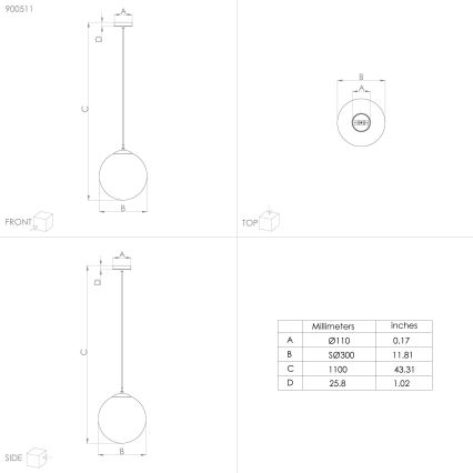 Eglo - Suspension filaire 1xE27/40W/230V
