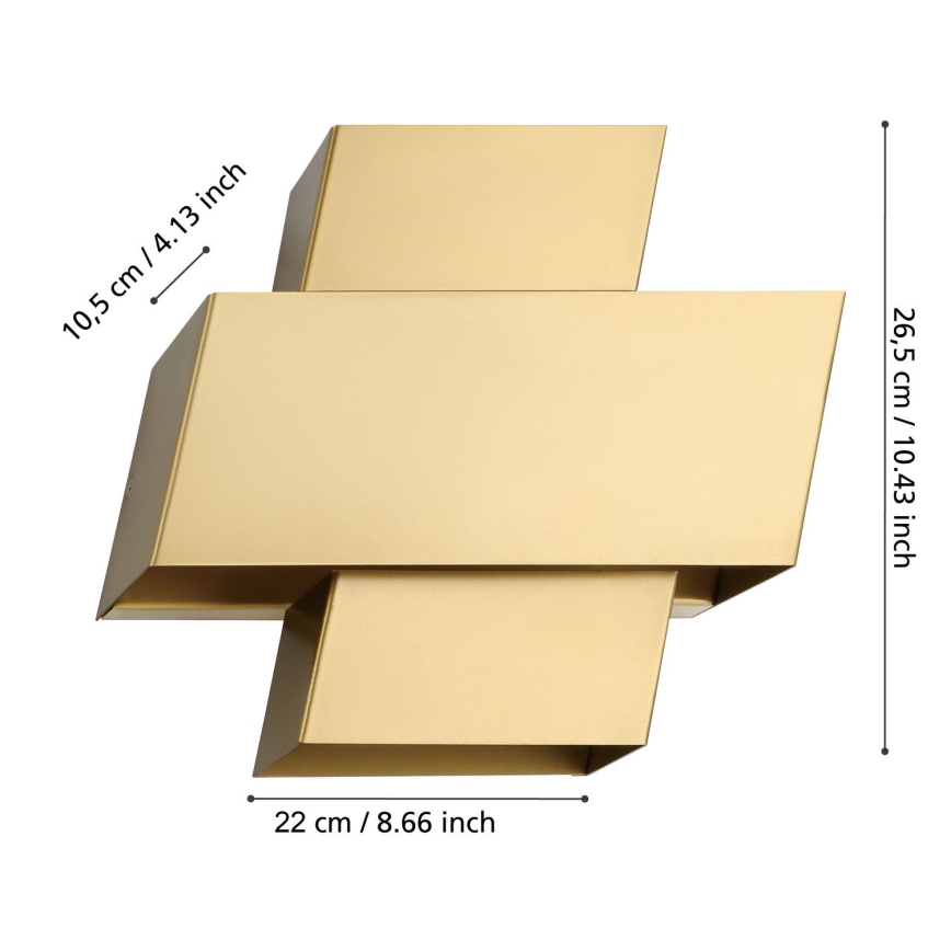 Eglo - Applique murale 1xE27/40W/230V doré