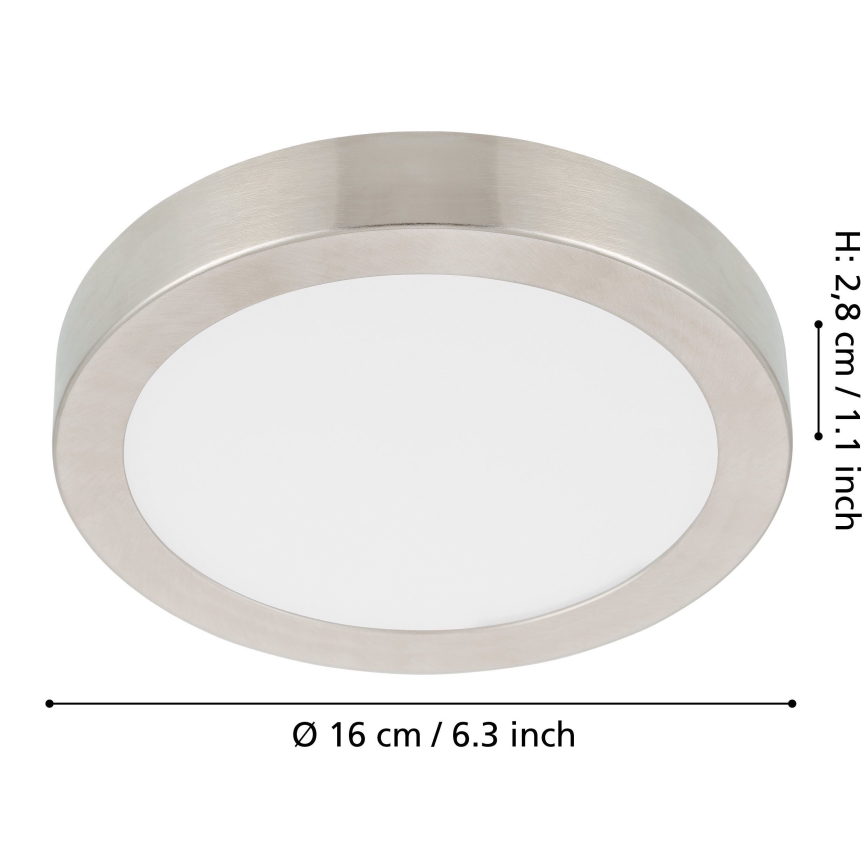 Eglo - Plafonnier LED dimmable LED/11W/230V chrome mat Ø 16 cm