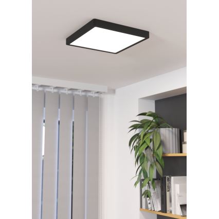 Eglo - Plafonnier LED dimmable LED/20,5W/230V noir 28,5x28,5 cm