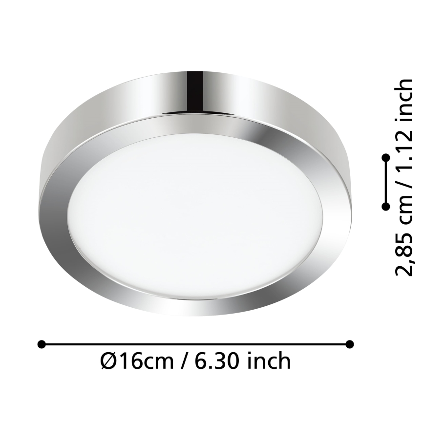 Eglo - Plafonnier LED pour salle de bains LED/11W/230V IP44 chrome brillant Ø 16 cm