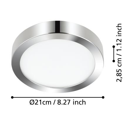 Eglo - Plafonnier salle de bain LED/17W/230V IP44 chrome brillant