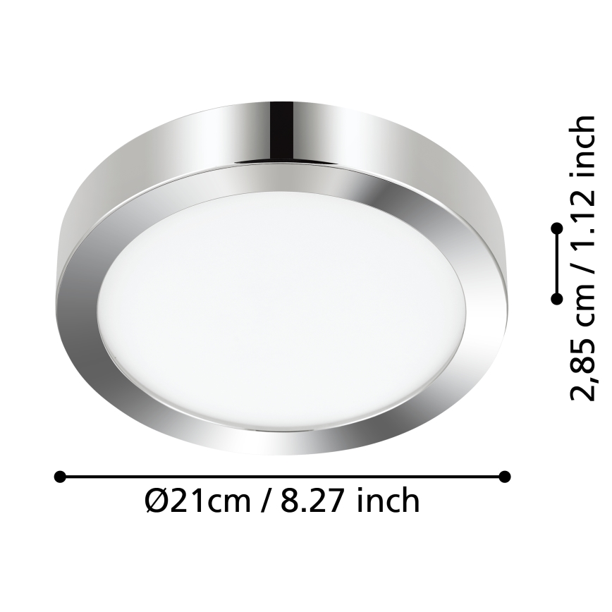 Eglo - Plafonnier salle de bain LED/17W/230V IP44 chrome brillant