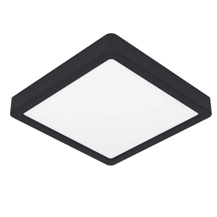 Eglo - Plafonnier LED pour salle de bains LED/17W/230V IP44 noir 21x21 cm