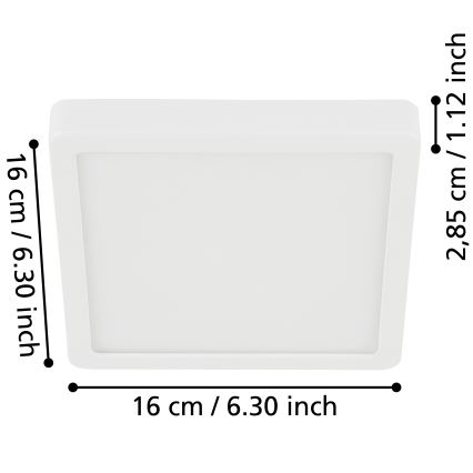 Eglo - Plafonnier salle de bain LED/11W/230V IP44 blanc