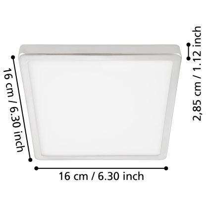 Eglo - Plafonnier salle de bain LED/11W/230V IP44 chrome