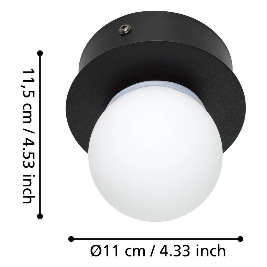 Eglo - Plafonnier salle de bain LED/3,3W/230V IP44 noir