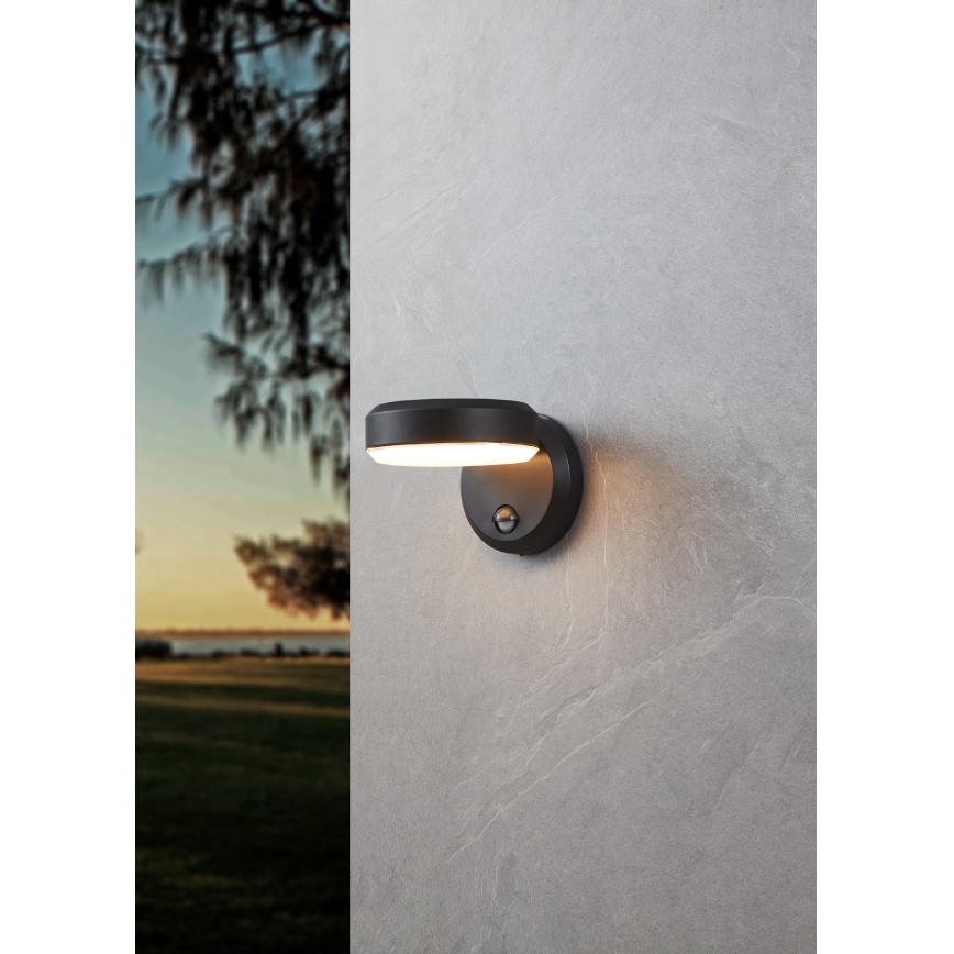 Eglo - Applique murale extérieure avec détecteur LED/10,8/230V IP44