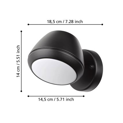 Eglo - Applique murale LED extérieure 1xGU10/4,6/230V IP44