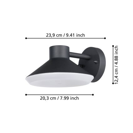 Eglo - Applique murale LED extérieure 1xGU10/4,6W/230V IP44