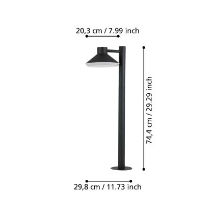 Eglo - Lampe LED extérieure 1xGU10/4,6W/230V IP44