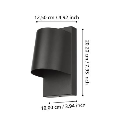 Eglo - Applique murale LED extérieure 1xGU10/4,6W/230V IP54