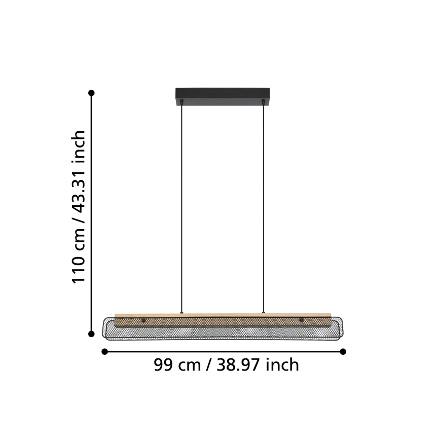 Eglo - Suspension filaire RGBW à intensité variable LED/34W/230V 2700-6500K