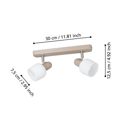 Eglo - Spot 2xE14/18W/230V