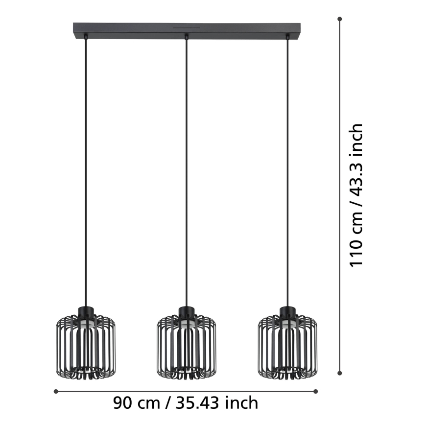Eglo - Suspension filaire RGBW à intensité variable 3xLED/3,7W/230V 2700-6500K