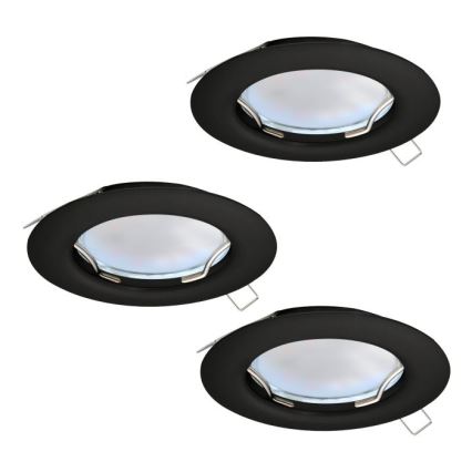 Eglo - LOT 3x Spot encastrable LED PENETO 1xGU10/2,8W/230V