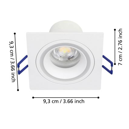 Eglo - LED RGBW Luminaire encastrable à intensité variable LED/4,7W/230V blanc