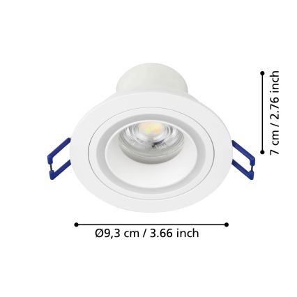 Eglo - LED RGBW Luminaire encastrable à intensité variable LED/4,7W/230V blanc