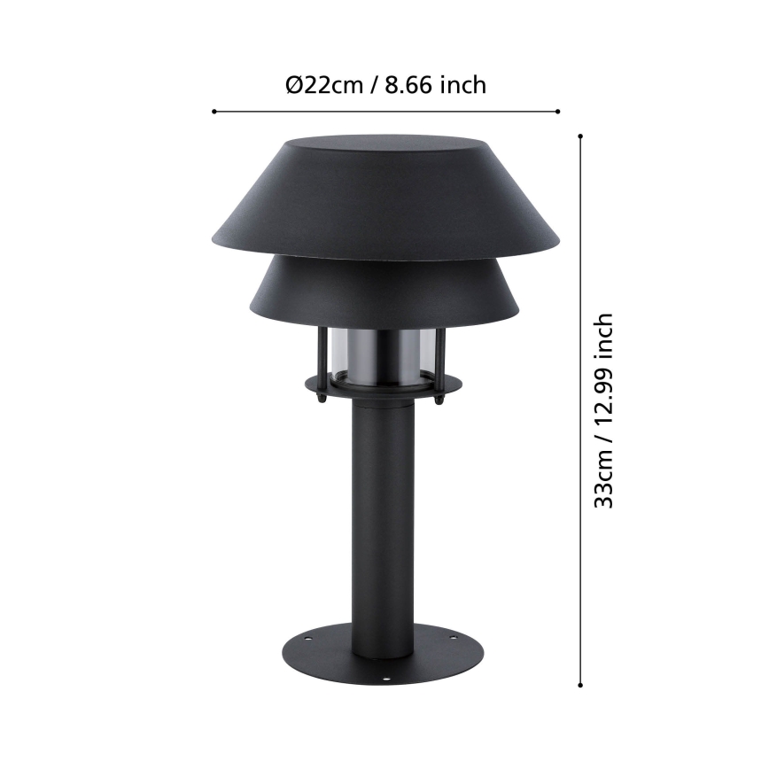 Eglo - Lampadaire d'extérieur 1xE27/40W/230V 33 cm IP65