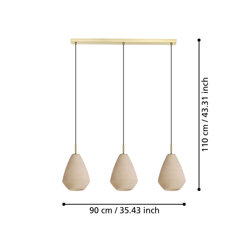 Eglo - Suspension filaire 3xE27/40W/230V