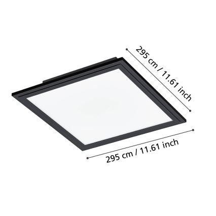 Eglo - Plafonnier LED/14W/230V 30x30 cm noir