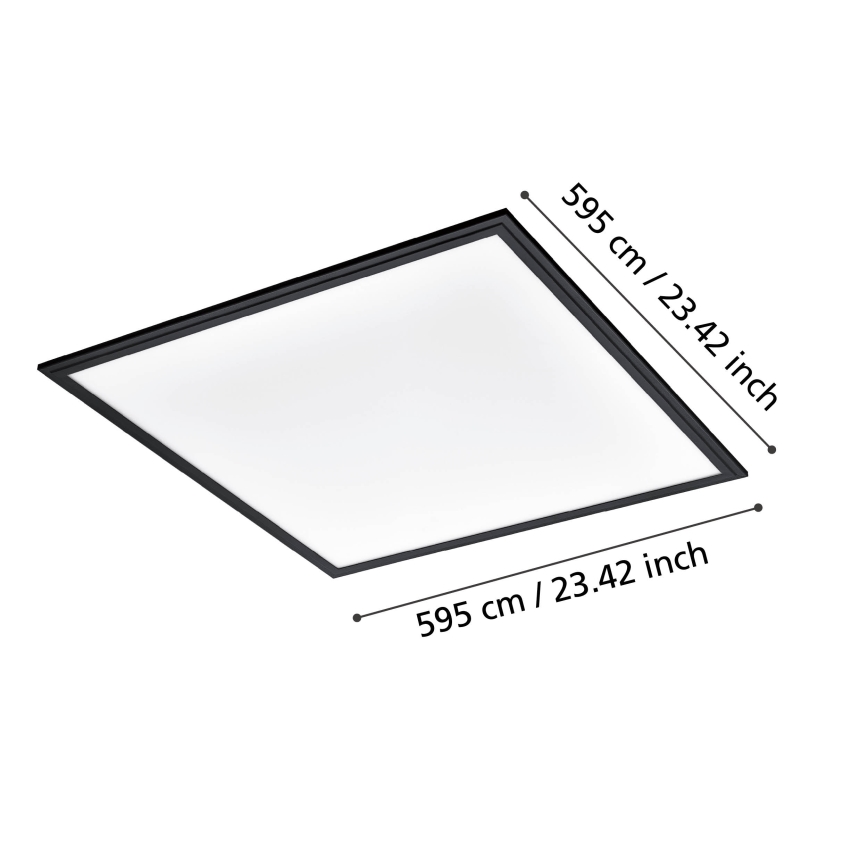 Eglo - Plafonnier LED/33W/230V 60x60 cm noir