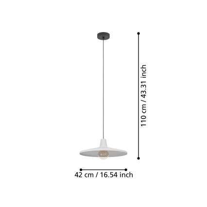 Eglo - Suspension filaire 1xE27/40W/230V