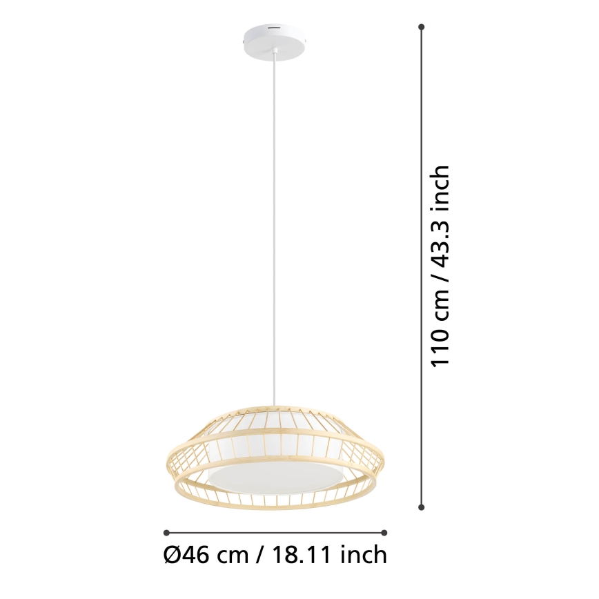 Eglo - Suspension filaire RGBW à intensité variable LED/22W/230V 2700-6500K