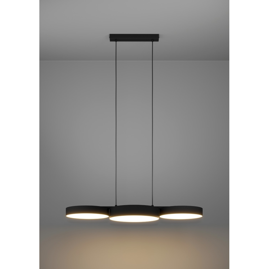 Eglo - LED RGBW Suspension filaire à intensité variable 3xLED/7,5W/230V 2700-6500K noir