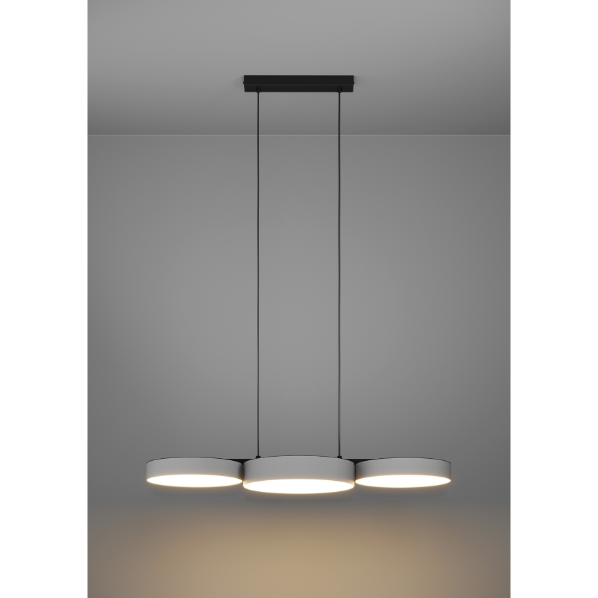 Eglo - LED RGBW Suspension filaire à intensité variable 3xLED/7,5W/230V 2700-6500K gris