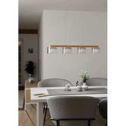 Eglo - Suspension filaire RGBW à intensité variable 4xLED/3,7W/230V 2700-6500K