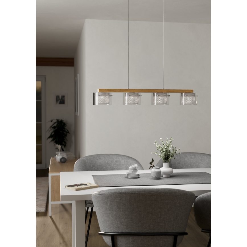 Eglo - Suspension filaire RGBW à intensité variable 4xLED/3,7W/230V 2700-6500K