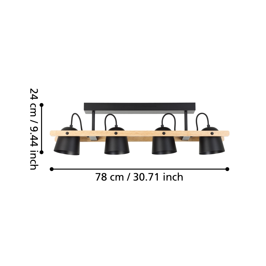 Eglo - Plafonnier RGBW à intensité variable 4xLED/3,7W/230V 2700-6500K