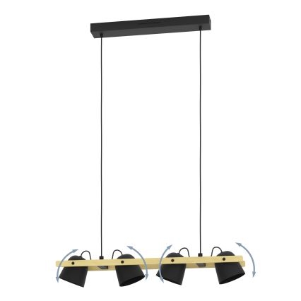 Eglo - Suspension filaire RGBW à intensité variable 4xLED/3,7W/230V 2700-6500K