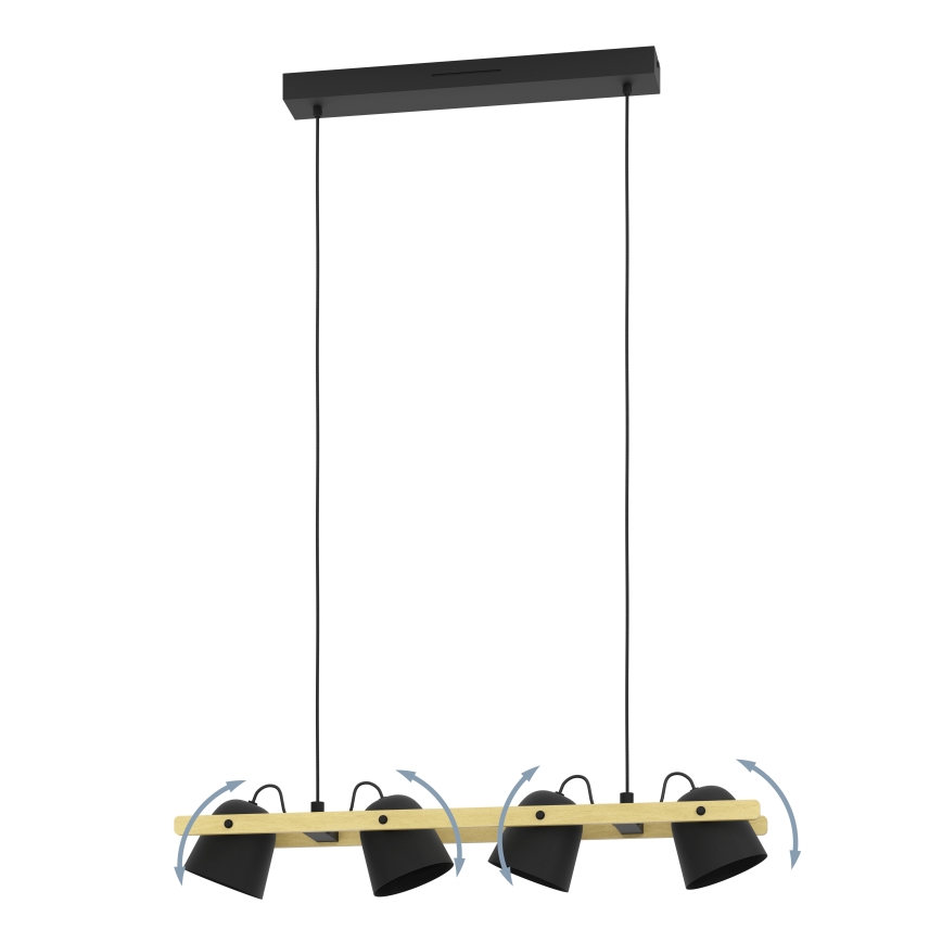 Eglo - Suspension filaire RGBW à intensité variable 4xLED/3,7W/230V 2700-6500K