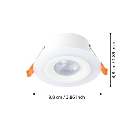 Eglo - Lot de 3 spots encastrés LED/4,8W/230V blancs