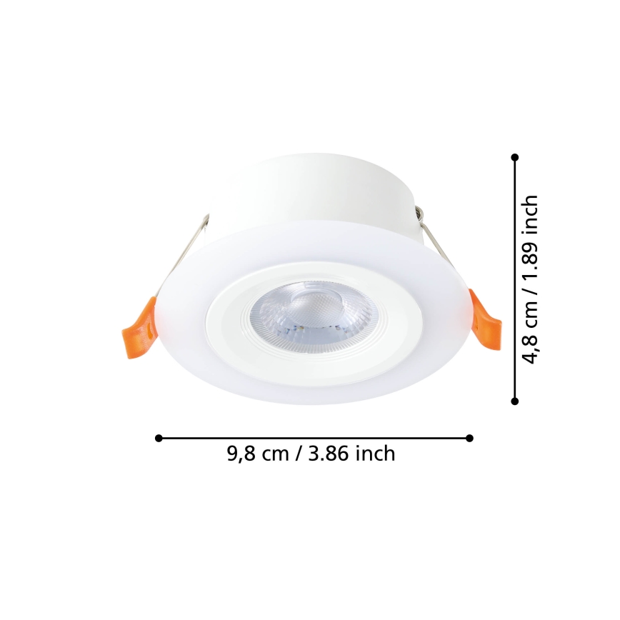 Eglo - Lot de 3 spots encastrés LED/4,8W/230V blancs