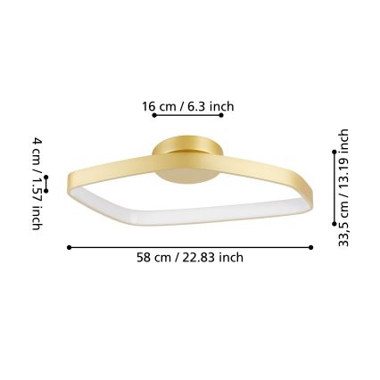 Eglo - Plafonnier à intensité variable LED LED/25,2W/230V