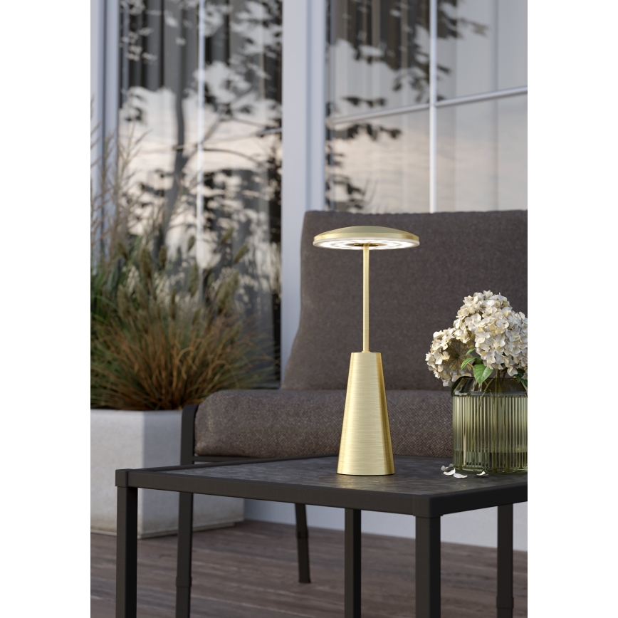 Eglo - Lampe d'extérieur tactile à intensité variable LED/2,8W/5V 2400K/3000K/4000K 5200 mAh IP54 doré