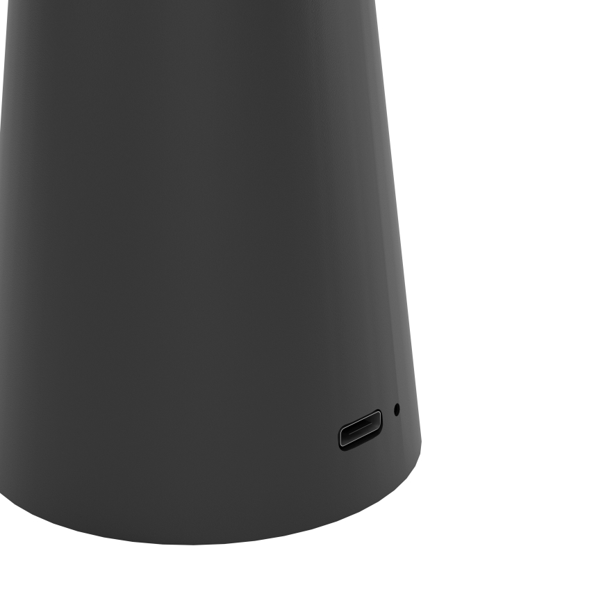 Eglo - Lampe d'extérieur tactile à intensité variable LED/2,8W/5V 2400K/3000K/4000K 5200 mAh IP54 noir