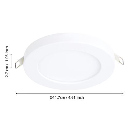 Eglo - Luminaire encastrable LED/5,5W/230V 3000K blanc