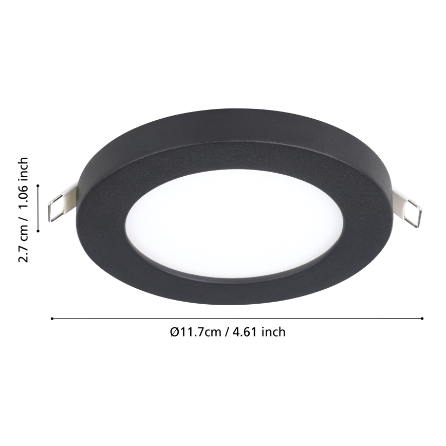 Eglo - Luminaire encastrable LED/5,5W/230V 4000K noir