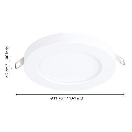 Eglo - Luminaire encastrable LED/5,5W/230V 4000K blanc