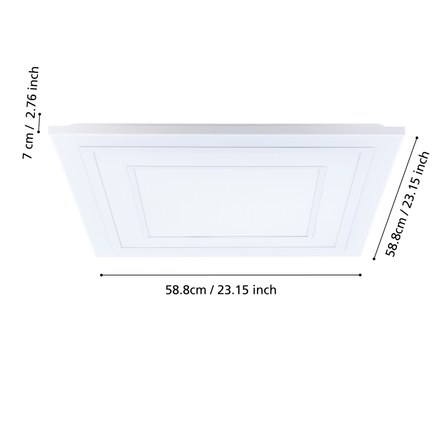 Eglo - Plafonnier LED RGBW à intensité variable LED/29W/230V 3000-6500K + télécommande