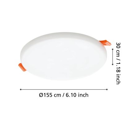 Eglo - Luminaire encastrable salle de bain LED/11,5W/230V d. 15,5 cm IP65