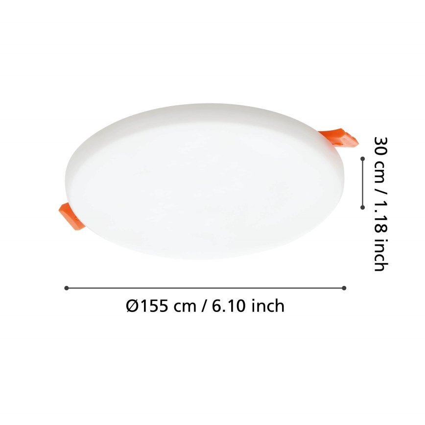 Eglo - Luminaire encastrable salle de bain LED/11,5W/230V d. 15,5 cm IP65