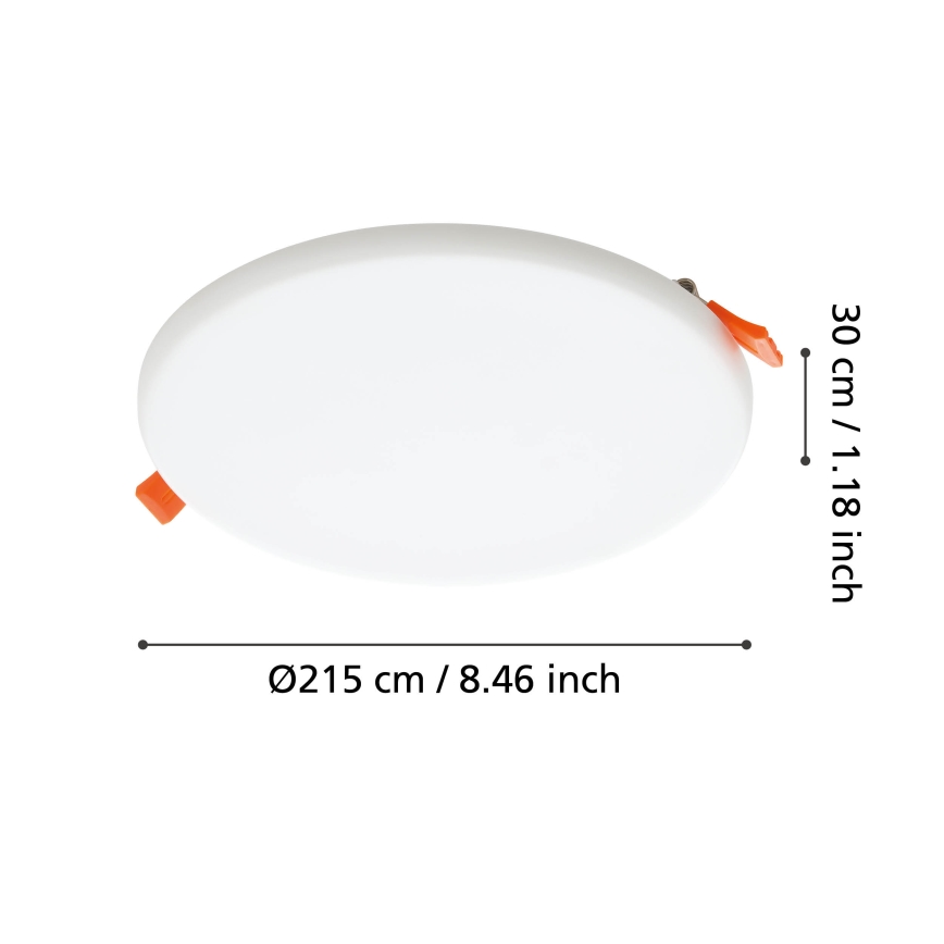 Eglo - Luminaire encastrable salle de bain LED/18W/230V d. 21,5 cm IP65