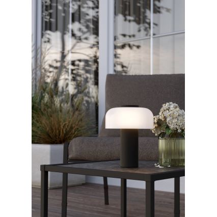 Eglo - Lampe tactile d'extérieur à intensité variable LED/2,25W/5V 2400-4000K 5200 mAh IP44 noir/blanc