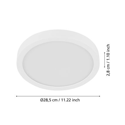 Eglo - Plafonnier LED avec capteur FUEVA LED/17W/230V 3000K Ø 28,5 cm (diam. 28,5 cm)